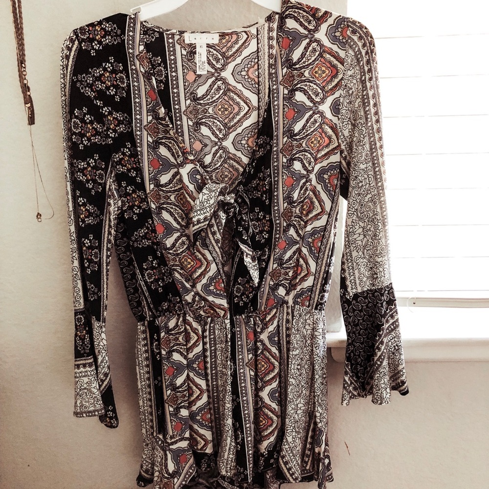 Nordstrom Front Tie Floral Romper